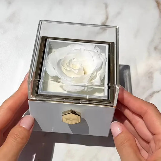 Fabu Love - W/ Engraved Necklace & Real Rose