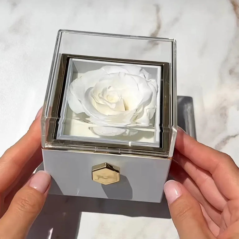 Fabu Love - W/ Engraved Necklace & Real Rose